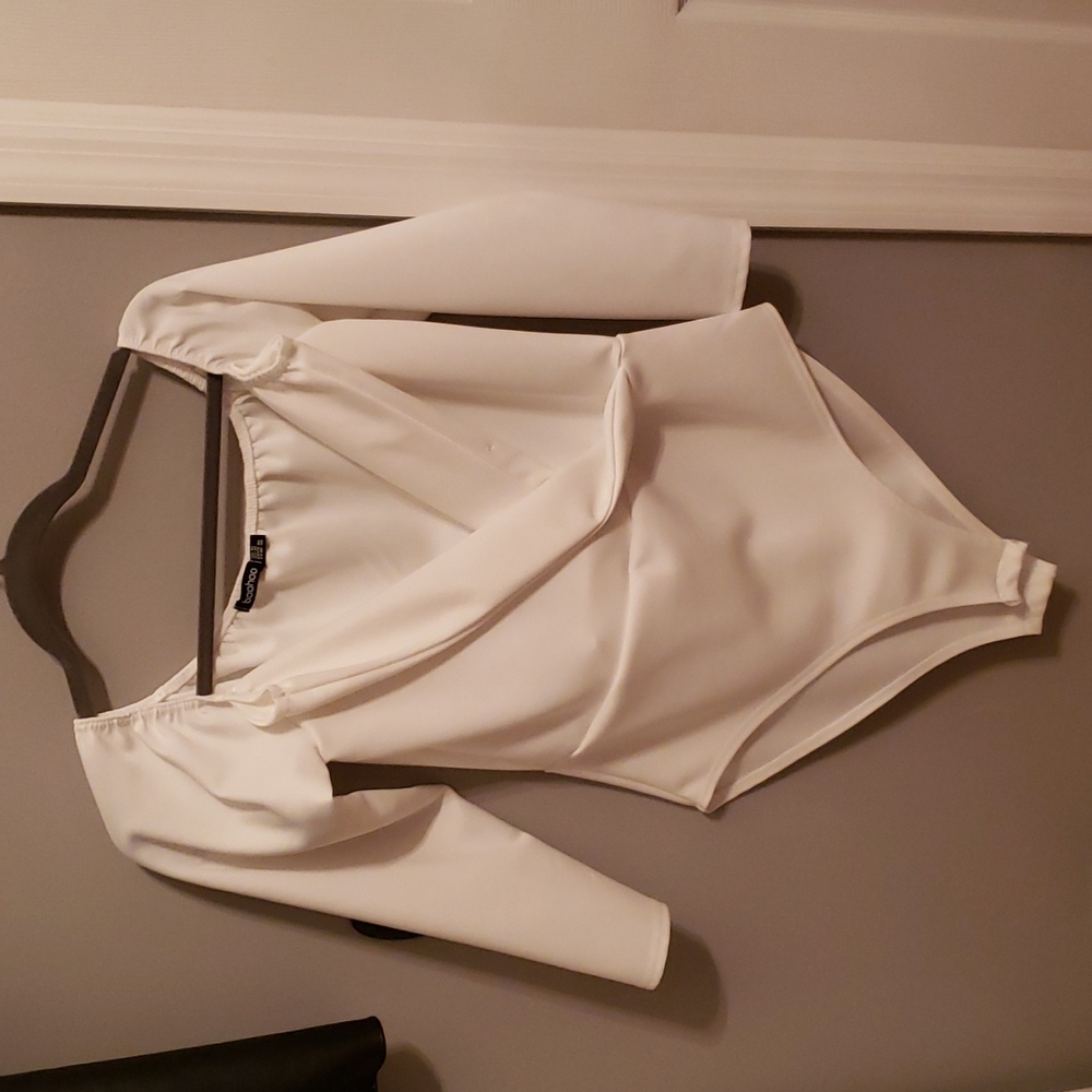 Plus Wrap Front Plunge Structured Bodysuit